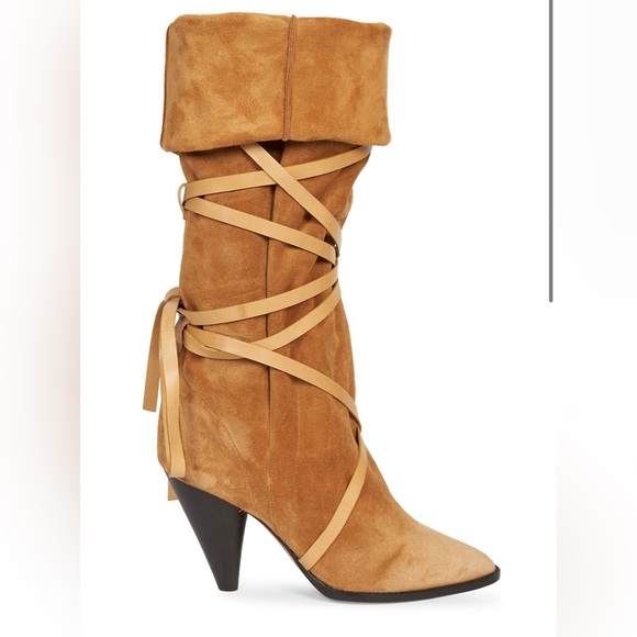 Isabel Marant Lophie Suede Point-Toe Boots